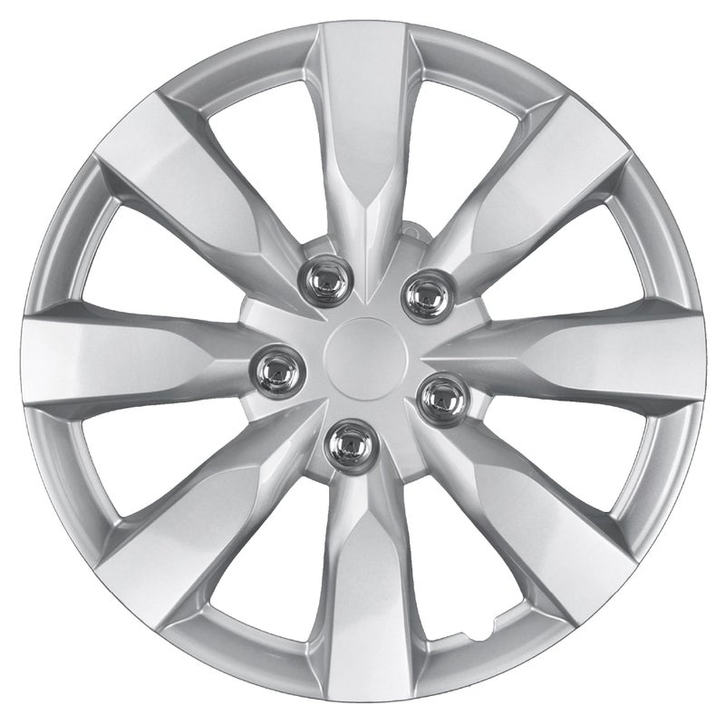 BDK (4-Pack) Premium 16" Wheel Rim Cover Hubcaps OEM Style Replacement Snap On Car Truck SUV Hub Cap - 16 Inch Set, Abs,Steel, Acrylonitrile Butadiene Styrene - Image 2